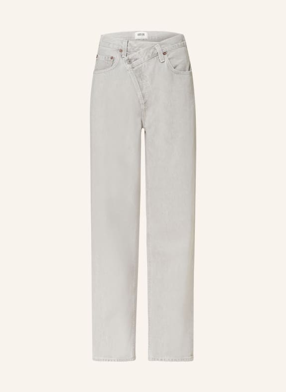 AGOLDE Straight Jeans CRISS CROSS rain marbled med grey