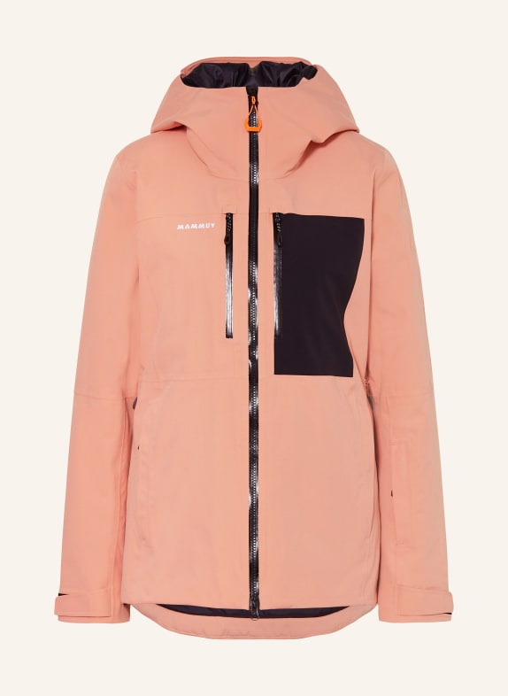 MAMMUT Gefütterte Hardshelljacke STONEY mit Kapuze HELLORANGE