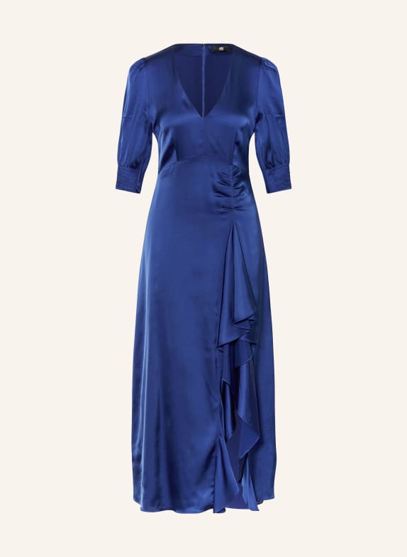 RIANI Satin cocktail dress with 3/4 sleeves DARK BLUE