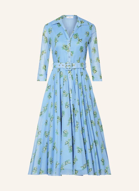 RIANI Shirt dress with 3/4 sleeves LIGHT BLUE/ GREEN/ YELLOW