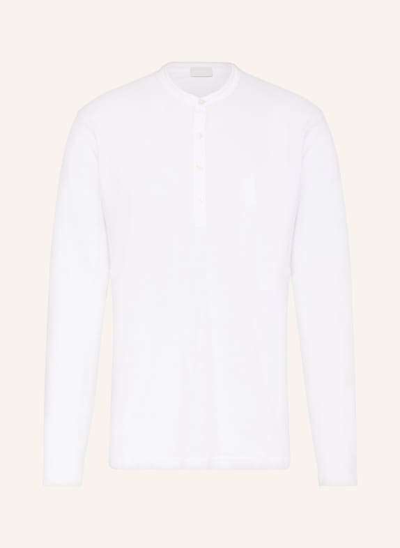 mey Pajama shirt LINEN with linen WHITE