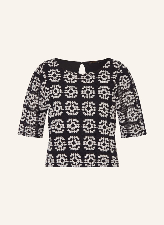 MORE & MORE Knit shirt BLACK/ WHITE