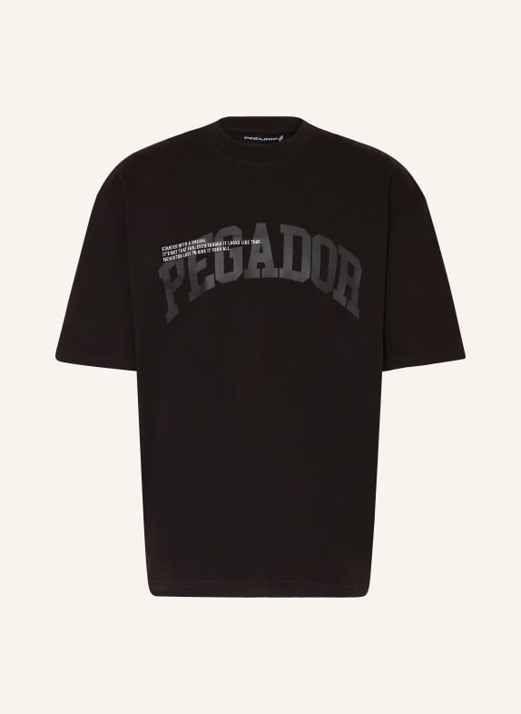 PEGADOR T-shirt GILFORD BLACK/ TAUPE