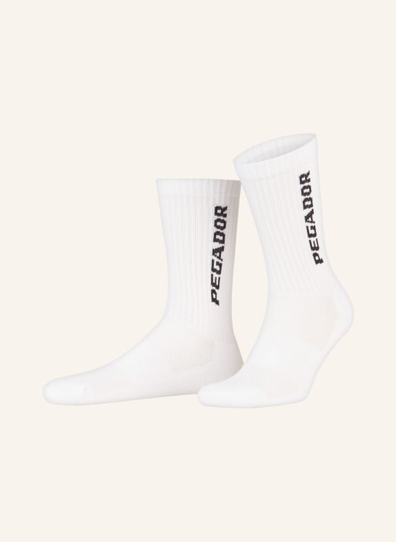 PEGADOR Ponožky CROSS 004/001 WHITE BLACK
