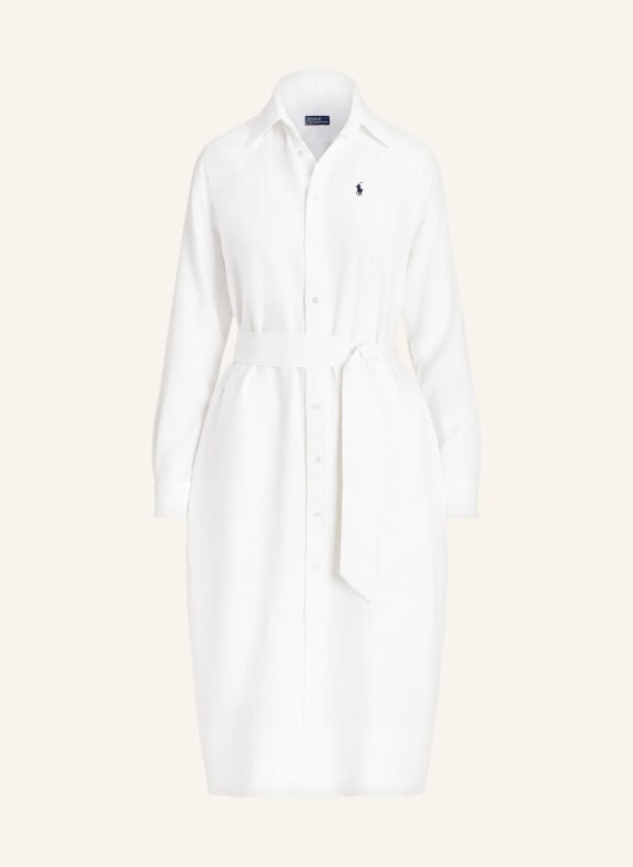 POLO RALPH LAUREN Shirt dress in linen WHITE