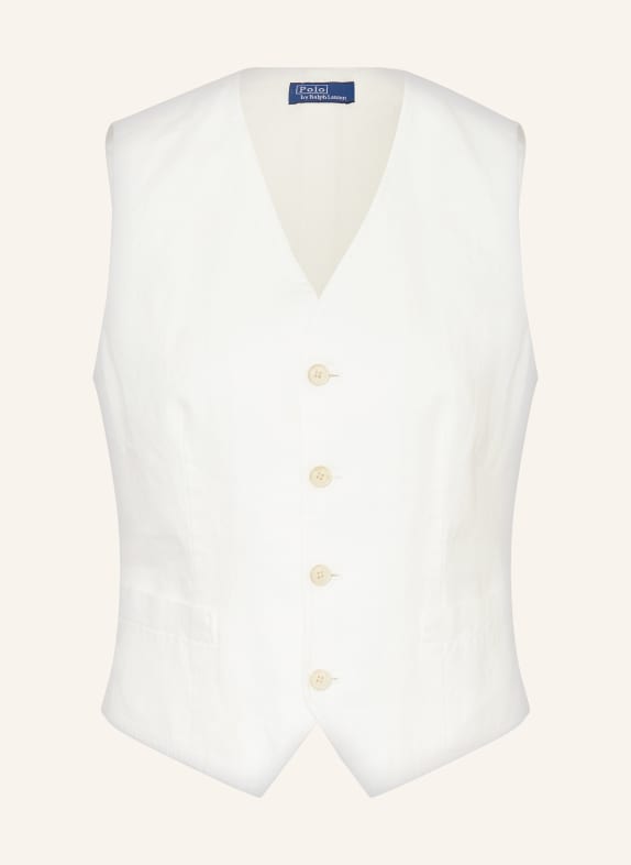 POLO RALPH LAUREN Blazer vest in mixed materials with linen ECRU