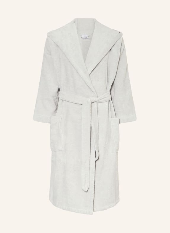 en VOGUE Unisex bathrobe with hood LIGHT GRAY