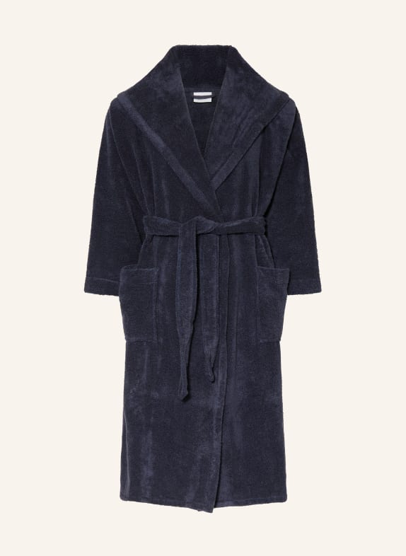 en VOGUE Unisex bathrobe with hood DARK BLUE