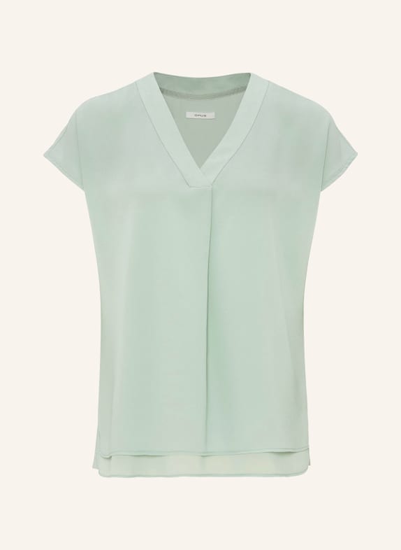 OPUS Shirt blouse FELISO in mixed materials LIGHT GREEN