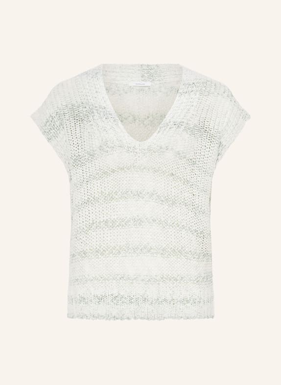 OPUS Sweater vest PAWORA WHITE/ LIGHT GREEN