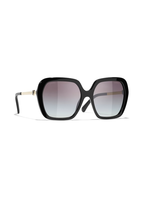 CHANEL Kwadratowe okulary przeciwsłoneczne C622S6 – CZARNY/ SZARY GRADIENT