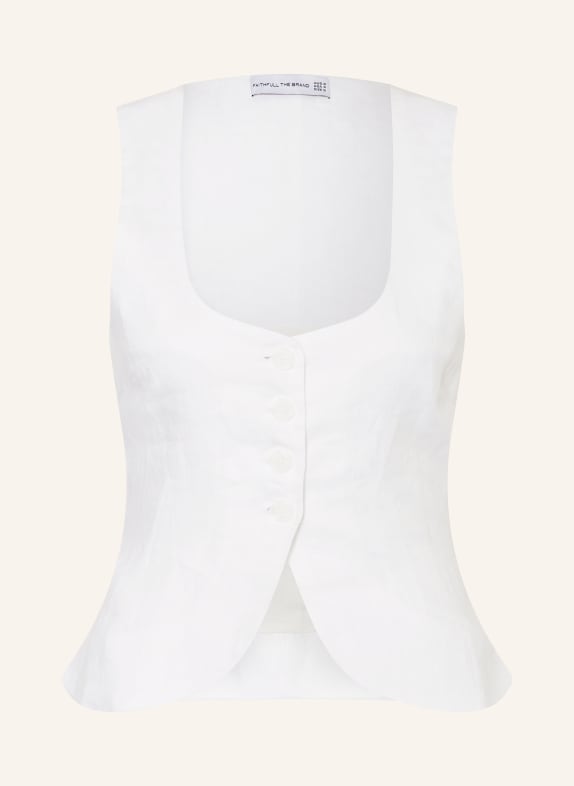 FAITHFULL THE BRAND Linen vest STANZE WHITE