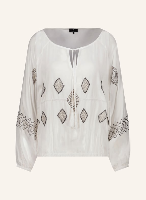 monari Shirt blouse with decorative gems WHITE/ SILVER