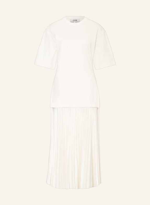 COS Dress in mixed materials WHITE