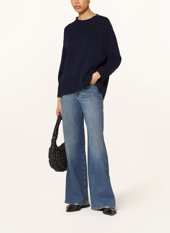 MRS & HUGS Sweater with cashmere DARK BLUE