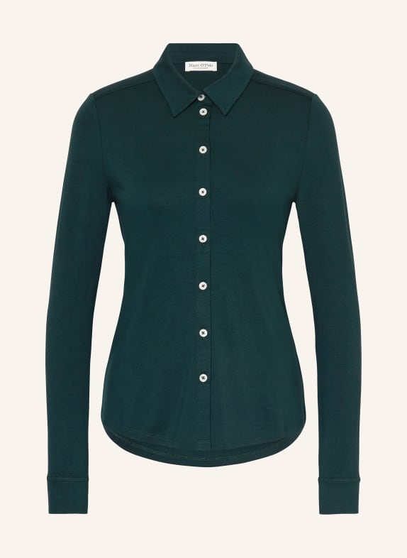 Marc O'Polo Shirt blouse in jersey with 3/4 sleeves DARK GREEN