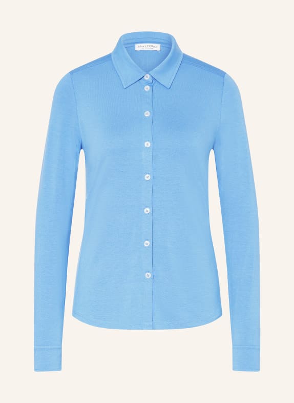 Marc O'Polo Shirt blouse in jersey with 3/4 sleeves 860 shiny sky