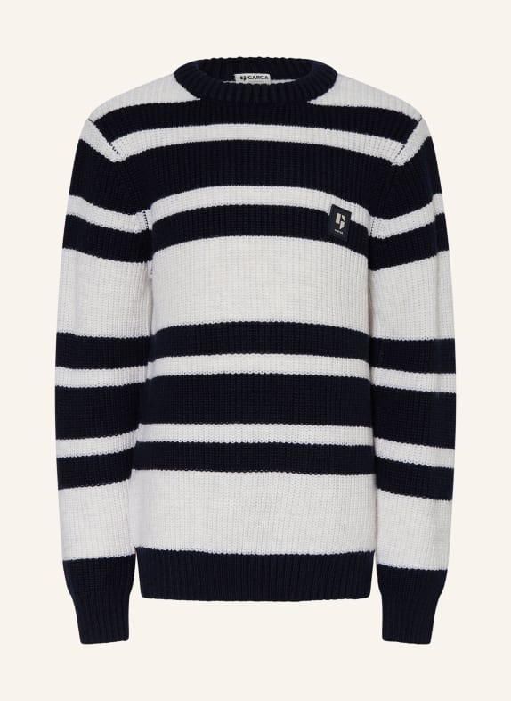 GARCIA Pullover DUNKELBLAU/ WEISS