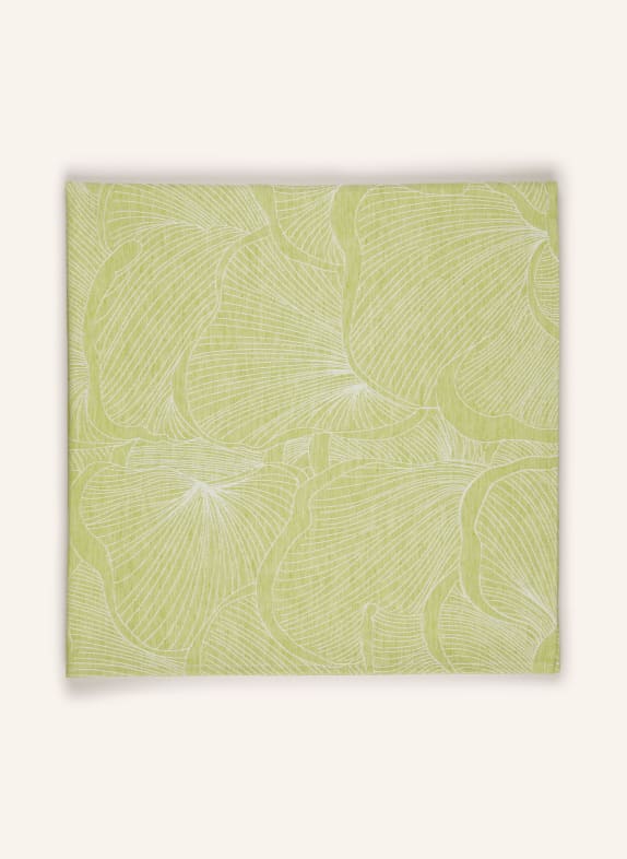 pichler Table cloth JOVELL with linen LIGHT GREEN/ CREAM