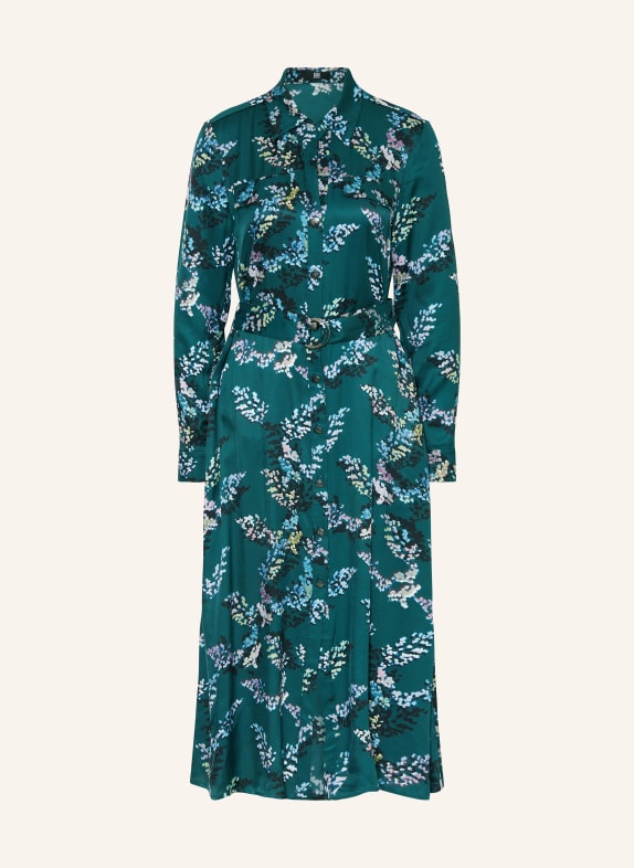 RIANI Hemdblusenkleid PETROL/ LILA/ SCHWARZ
