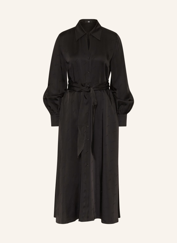 RIANI Hemdblusenkleid aus Satin SCHWARZ