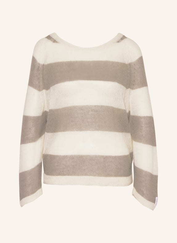 10DAYS Pullover mit Alpaka ECRU/ KHAKI