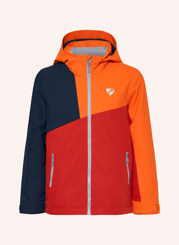 Ziener Skijacke ANZO ROT/ ORANGE/ DUNKELBLAU