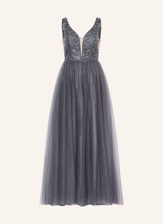 VM Vera Mont Abendkleid mit Schmucksteinen DUNKELGRAU