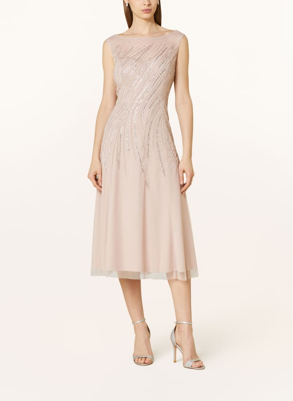 Vera Mont Tulle cocktail dress with decorative beads ROSE