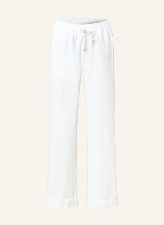 NEO NOIR Wide leg trousers SONAR with linen WHITE