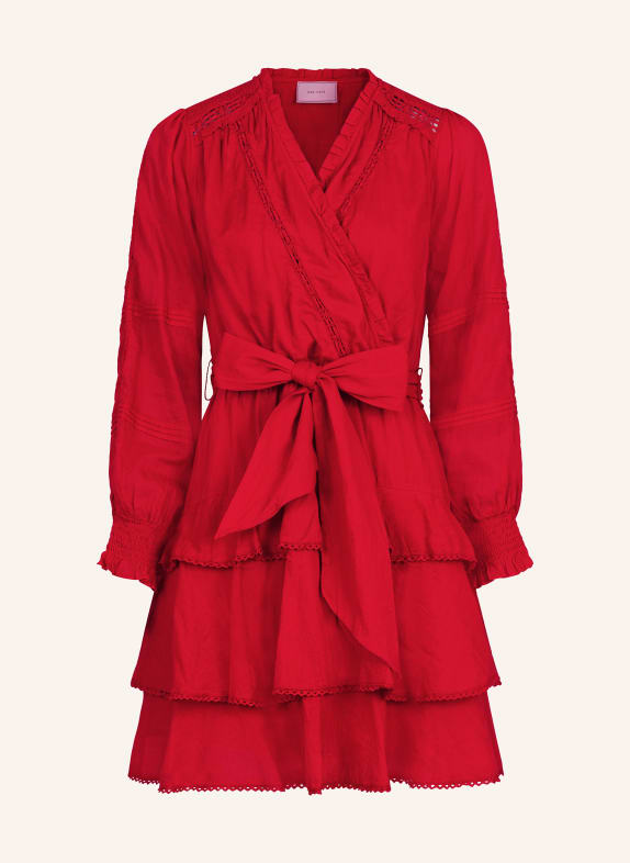 NEO NOIR Dress ADA S with frills RED