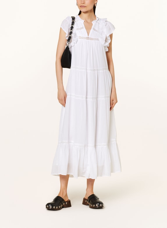 NEO NOIR Dress ANKITA with broderie anglaise WHITE
