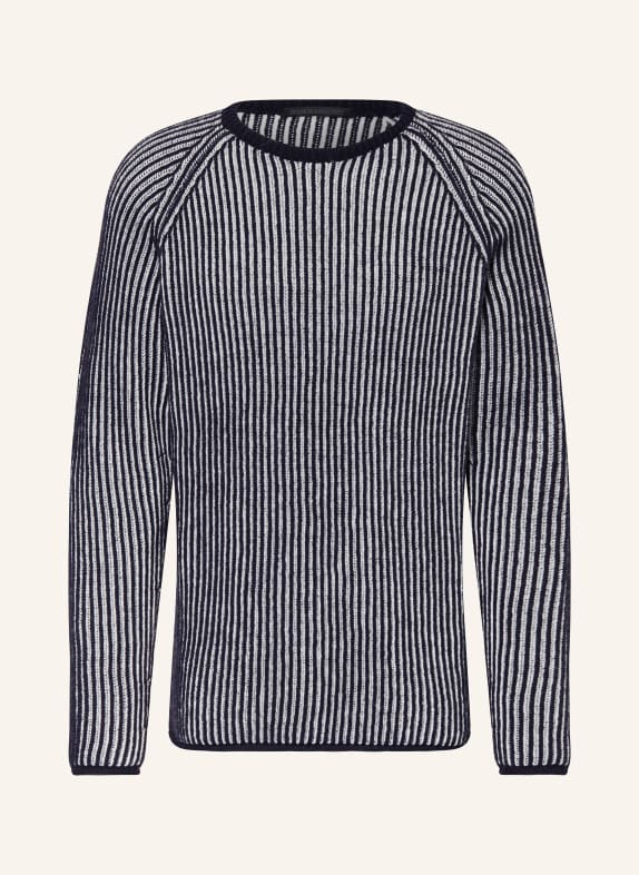 DRYKORN Pullover TITZIAN DUNKELBLAU/ WEISS