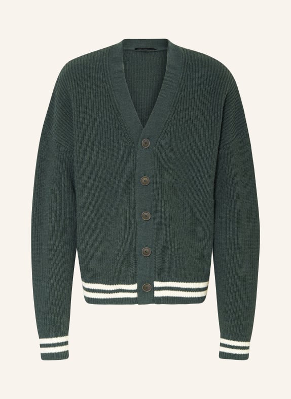 DRYKORN Strickjacke NADIR GRÜN/ WEISS