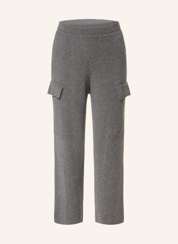 SMINFINITY Wide leg trousers with cashmere GRAY