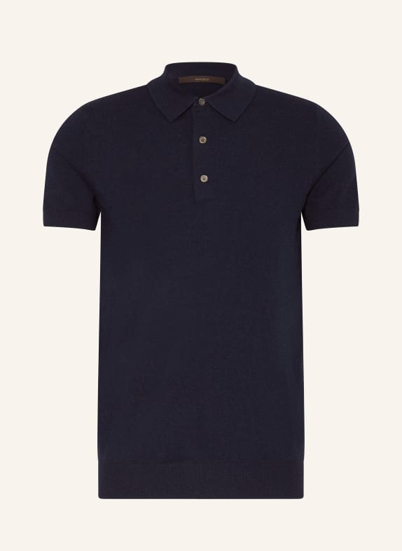 windsor. Knitted polo shirt with cashmere DARK BLUE