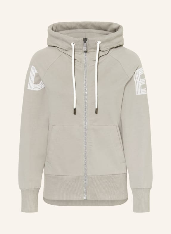 ELBSAND Sweat jacket KADRI with sequins LIGHT GRAY