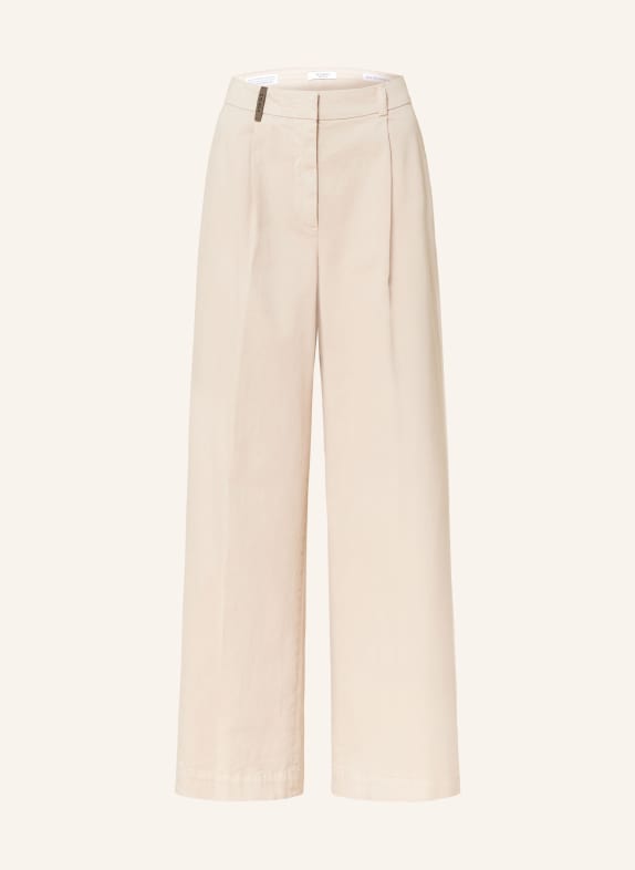 PESERICO Wide leg trousers BEIGE