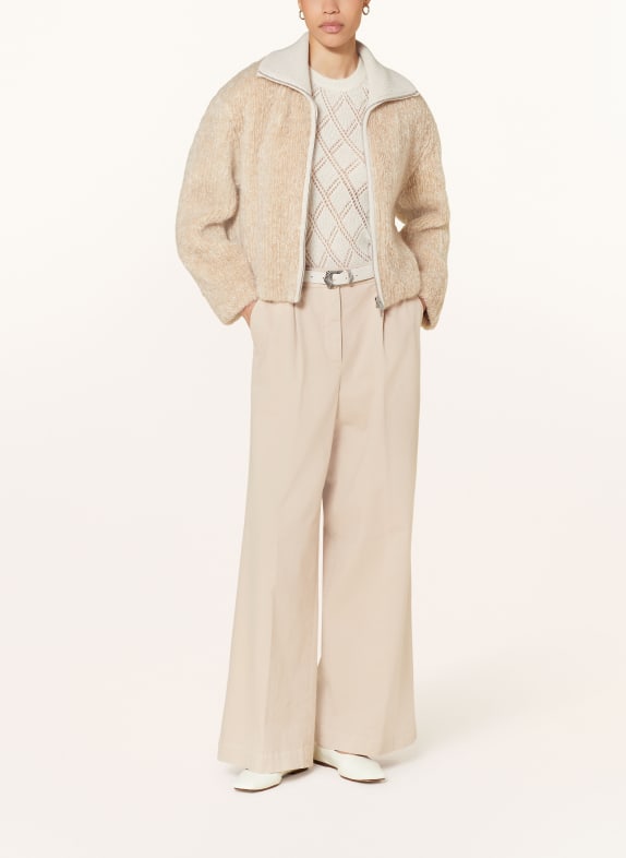 PESERICO Jacket with mohair and camel hair BEIGE