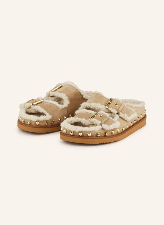 ash Pantoletten UMA mit Nieten BEIGE