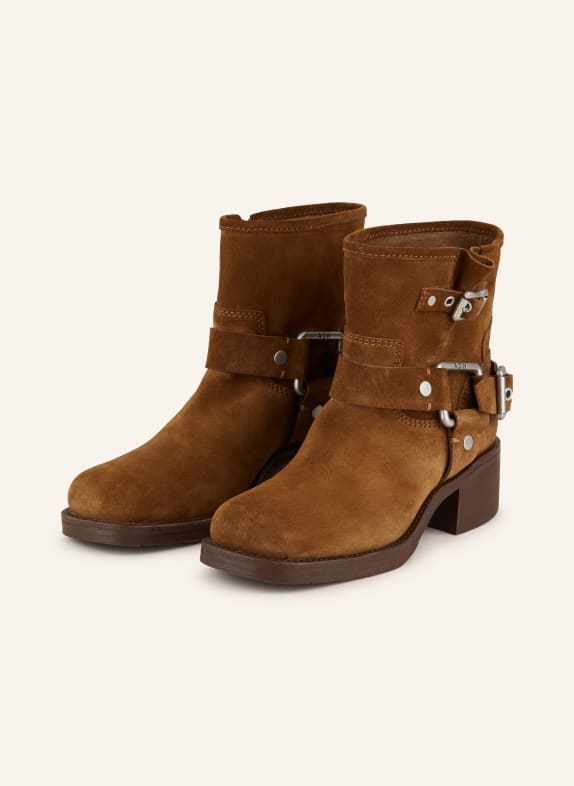 ash Biker Boots TEXAS BRAUN