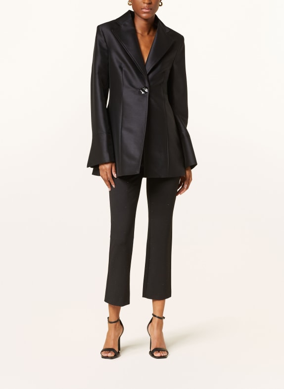SEDUCTIVE Jersey trousers CINDY with decorative gems BLACK