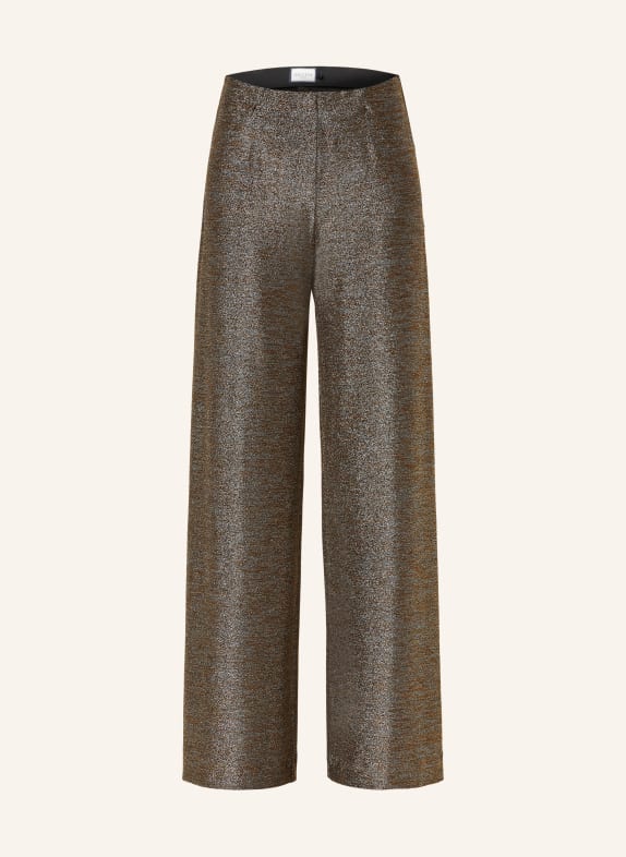 SEDUCTIVE Wide leg trousers KIMBERLY GRAY/ ORANGE/ SILVER