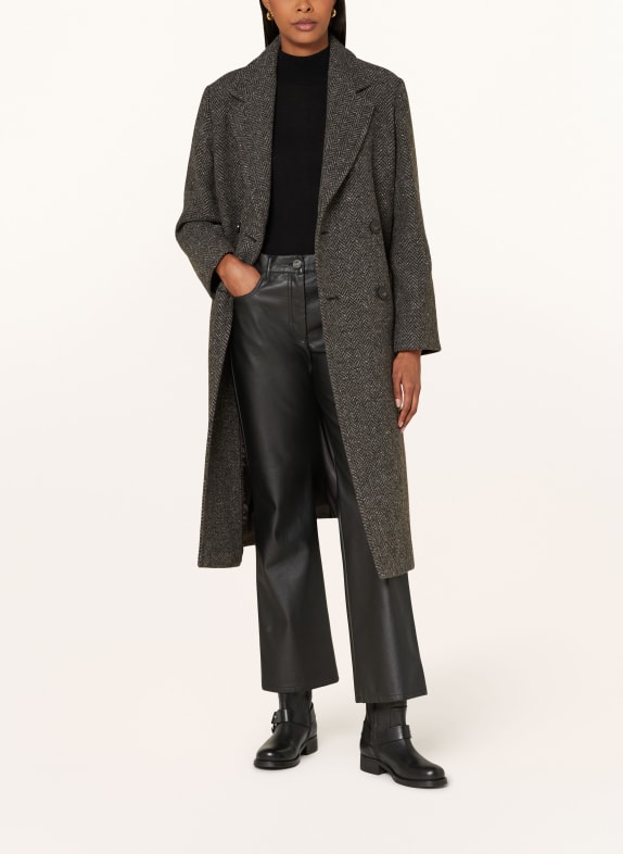 WEEKEND Max Mara Hose CALIFFO in Lederoptik SCHWARZ