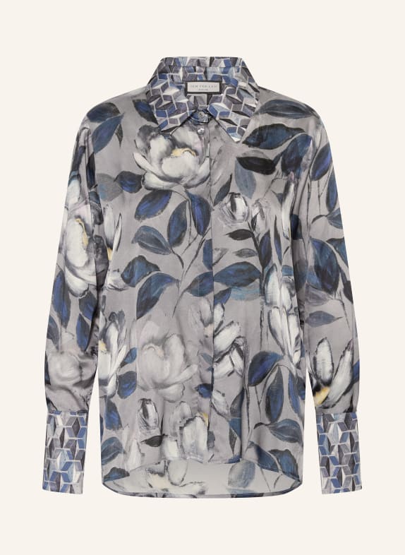 Crop Shirt Tie Detail V Neck clothing Kids accessories pens box GRAY/ DARK BLUE/ LIGHT YELLOW