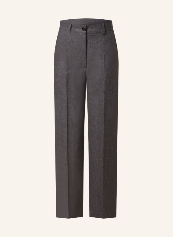 SEM PER LEI Wide leg trousers with tuxedo stripes DARK GRAY