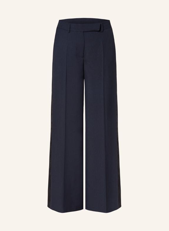 SEM PER LEI Marlenehose mit Galonstreifen DUNKELBLAU