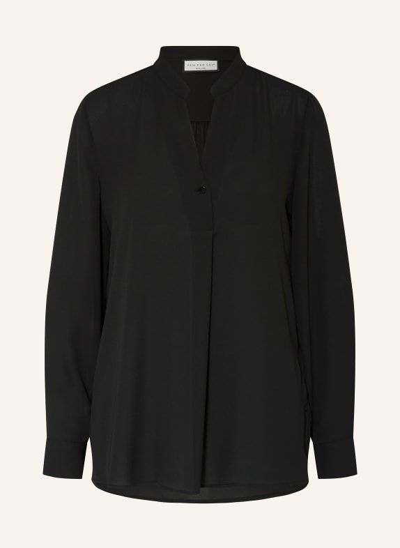 Crop Shirt Tie Detail V Neck Shirt blouse BLACK