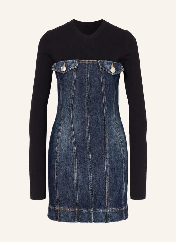 SPORTMAX Kleid TETI im Materialmix 004 MIDNIGHTBLUE