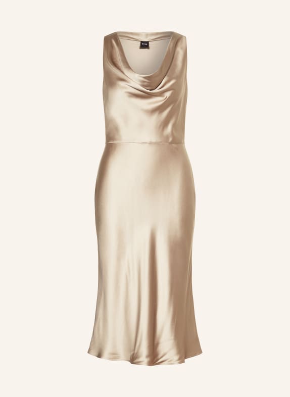 BOSS Cocktail dress DAWIDA in satin BEIGE